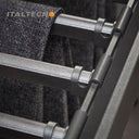 "Referencing Trousers Rack & jewelry box 1.jpg, a detailed cross-section graphic highlights the internal mechanisms of the silent damping guide rail. Trousers Rack & jewelry box 2.jpg provides a close-up of the grey movable anti-slip trouser rods secured with ABS buckles, holding dark fabric. Trousers Rack & jewelry box 3.jpg shows a close-up of the jewelry box section, organizing bracelets, a watch, and perfume bottles within its grey compartments. Trousers Rack & jewelry box 4.jpg displays the empty pull-